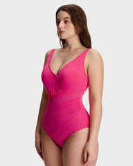 SculptSkin™ SmoothCore V-Neck One-Piece Swimsuit