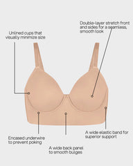 Seamless Lift Minimizer Bra