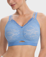 Seamless Lace Push-Up Bra with Side Smoothing & Lift Support