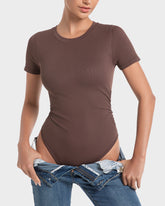 Seamless Round Neck Short Sleeve Bodysuit