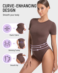 Seamless Round Neck Short Sleeve Bodysuit
