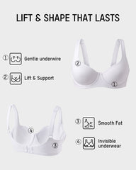 Seamless Unlined Underwire Balconette Bra
