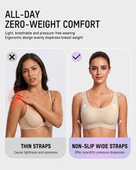 Seamless Wireless Full-Coverage T-Shirt Bra