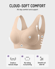 Seamless Wireless Full-Coverage T-Shirt Bra