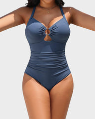 Slimming Tummy Control Ruched One-Piece Swimsuit