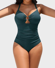 Slimming Tummy Control Ruched One-Piece Swimsuit