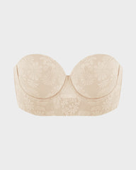Smooth Lace Longline Strapless Underwire Bra