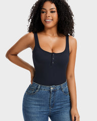 Snap Button Triangle Shaping Bodysuit