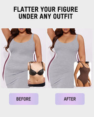 Snap Button Triangle Shaping Bodysuit