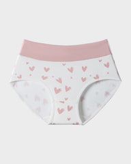 Soft Cotton Heart Print High-Waist Panties (6 Pack)