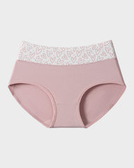 Soft Cotton Heart Print High-Waist Panties (6 Pack)