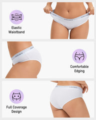 Soft Cotton Logo Waist Low-Rise Briefs (6 Pack)