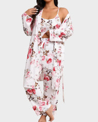 Soft & Silky 3-Piece Floral Pajama Set