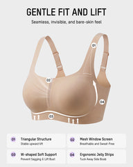 Square-Neck Ultra-Thin Seamless Minimizer Bra