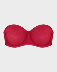 Strapless Mesh Underwire Balconette Bra