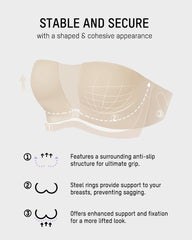Strapless Anti-Slip Full Coverage Bandeau Bra