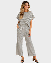 Striped Two-Piece Lounge Set