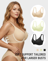 Teardrop Full-Coverage Wireless Minimizer Bra