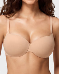 Underwire Push-Up Balconette Bra With Removable Straps