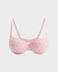 Underwire Push-Up Balconette Bra With Removable Straps