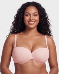 Underwire Push-Up Balconette Bra With Removable Straps