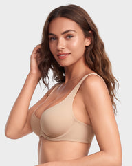 Underwire Support Seamless Unlined Balconette Bra