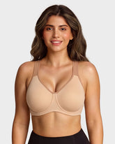 Unlined External Underwire Full Coverage Sports Bra