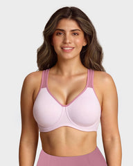 Unlined External Underwire Full Coverage Sports Bra
