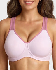 Unlined External Underwire Full Coverage Sports Bra