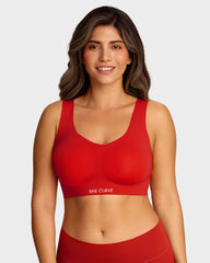 SHE CURVE Underwear Lifting Wire-Free Jelly Bra, Seamless Comfort, Soft Breathable, Supportive Push-Up Bra