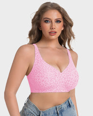 Wireless Leopard V-Neck Contour Bra