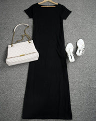 Off-Shoulder Batwing Sleeve Maxi Lounge Dress