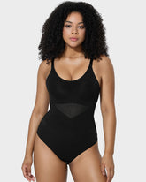 Criss-Cross Mesh Sculpting Bodysuit
