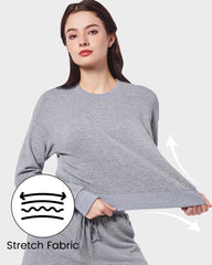 Soft Stretchy Long Sleeve Lounge Sweatshirt