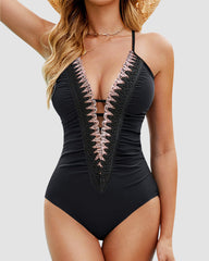 Ruched Tummy Control Bathing Suit