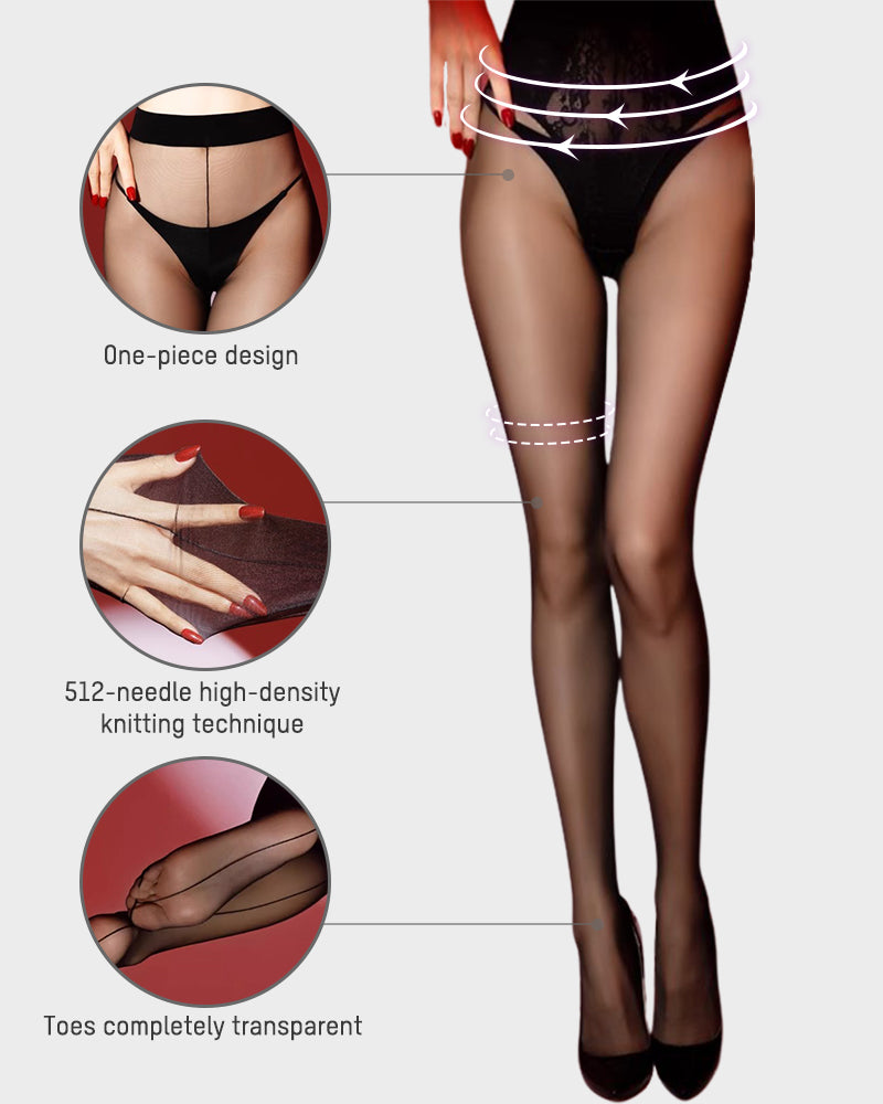 0D Ultra-Sheer Back-Seam Silky Pantyhose