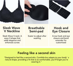 SheCurve® Scalloped Wireless Push Up Bra