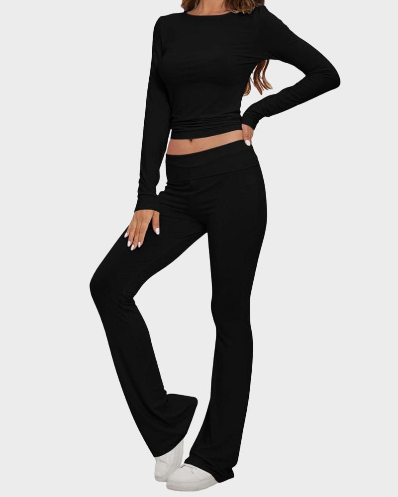 SheCurve®Long Sleeve Cotton Jersey Lounge Set