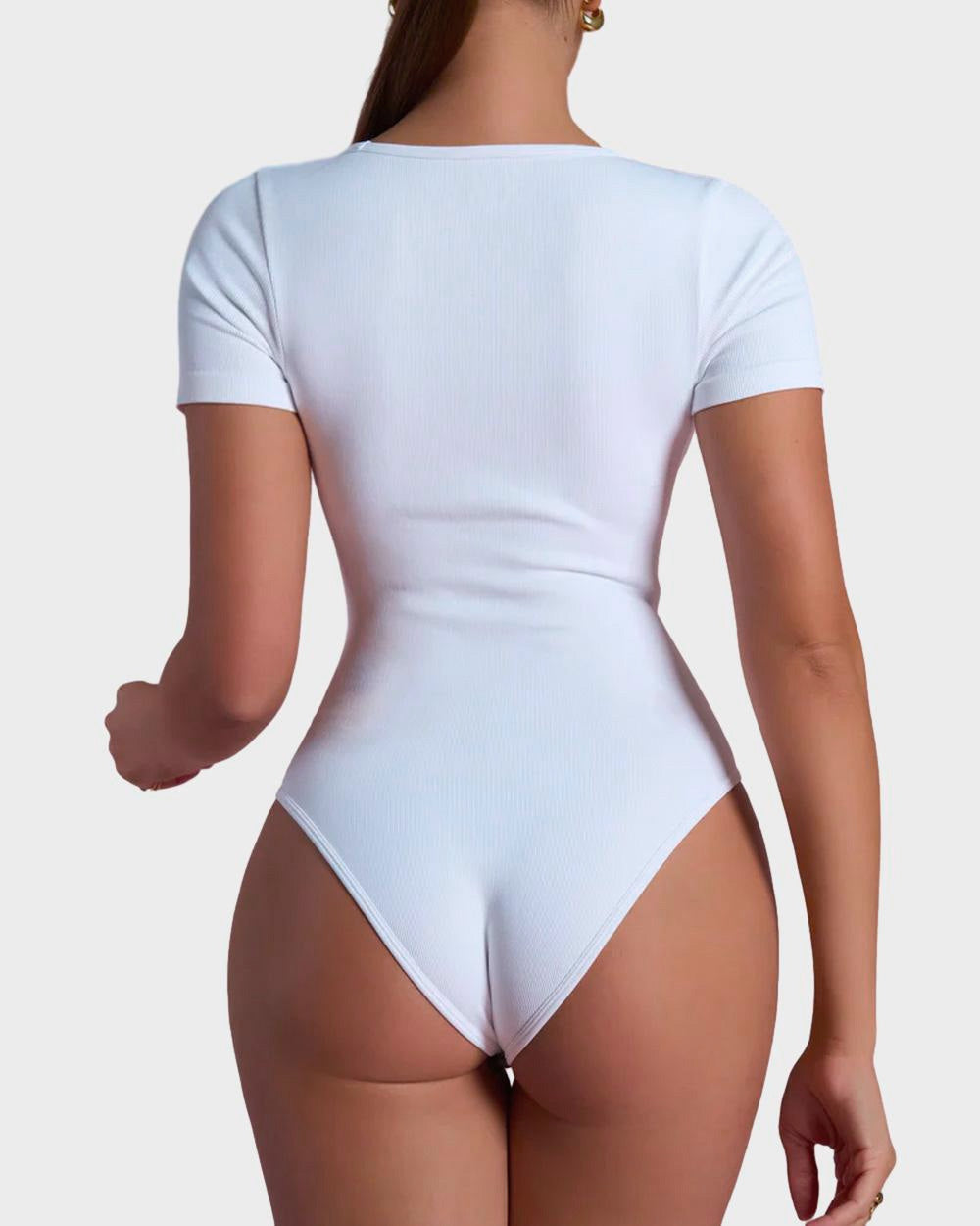 SheCurve® Basic Square Neck Thong Bodysuit