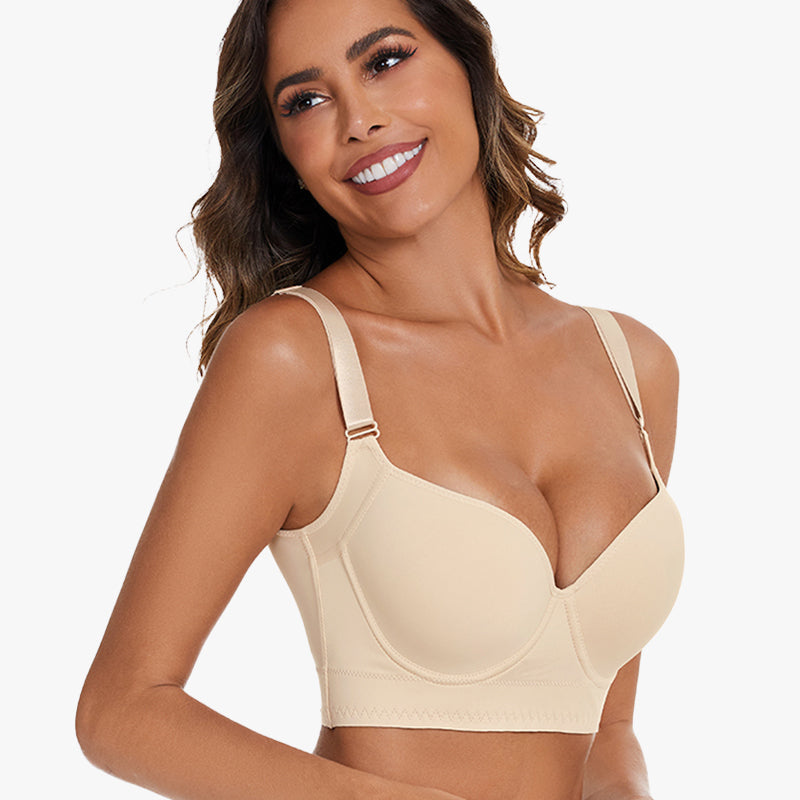 SheCurve® Full-Coverage Back Smoothing Bra-Beige (2 Pack)