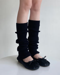 Ribbed Knitted Leg Warmers