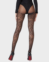15D Sheer Zebra Pattern Pantyhose