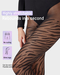 15D Sheer Zebra Pattern Pantyhose