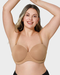 Versatile Molded Cup Underwire Bra with Removable Straps