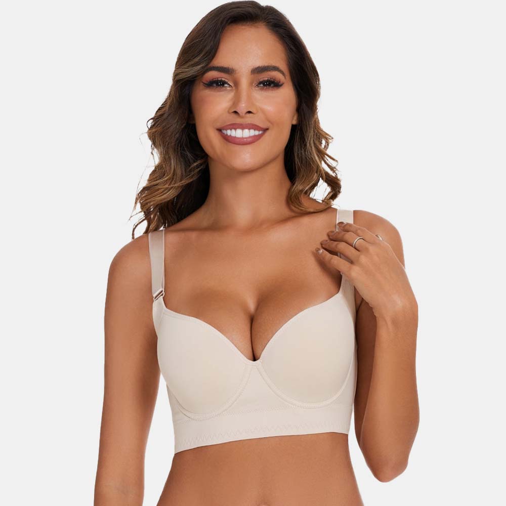 SheCurve®Push-Up Back Smoothing Bra-White