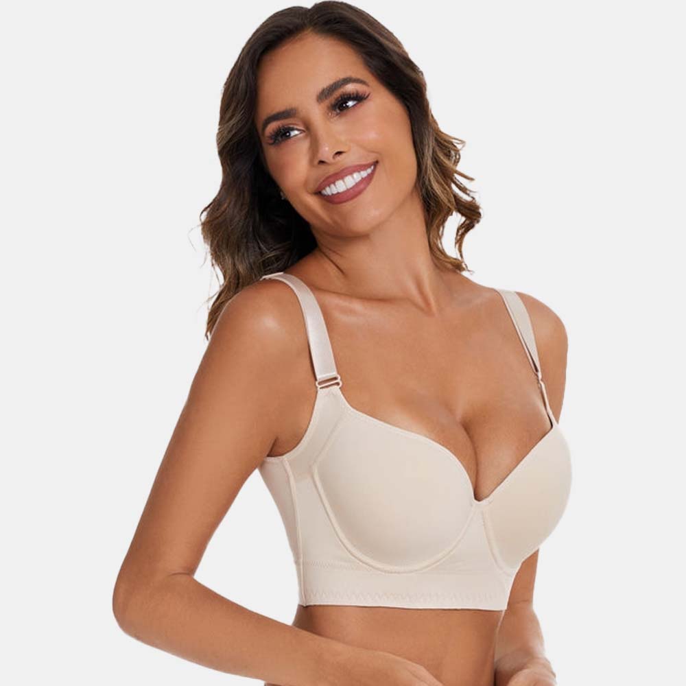 SheCurve® Push-Up Back Smoothing Bra - Beige (2 PACK）