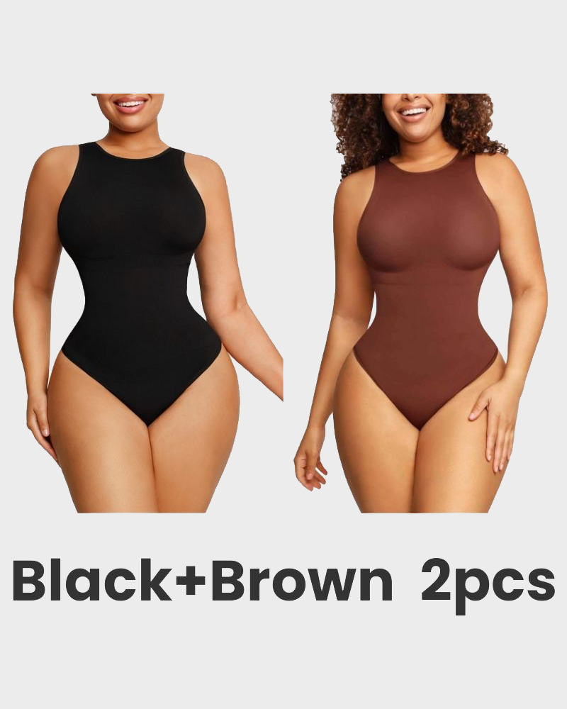 SheCurve® Crew Neck Sleeveless Sculpting Bodysuit Shapewear