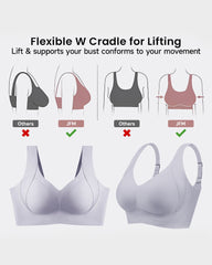 Shecurve®Enhanced w Support Adjustment Comfort Bra-Black+Skin