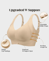 Shecurve®Enhanced w Support Adjustment Comfort Bra-Black+Skin