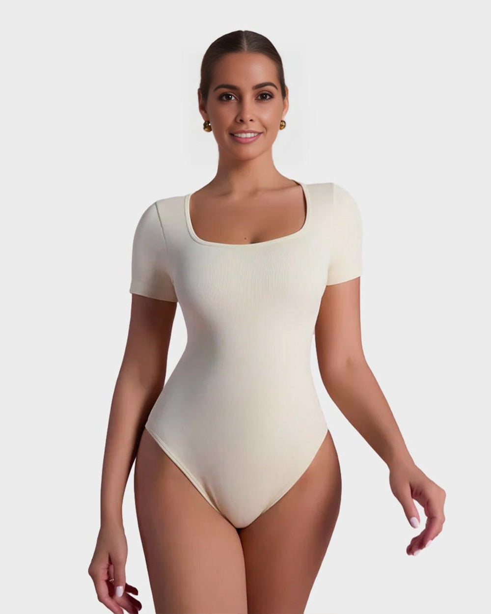 SheCurve® Basic Square Neck Thong Bodysuit